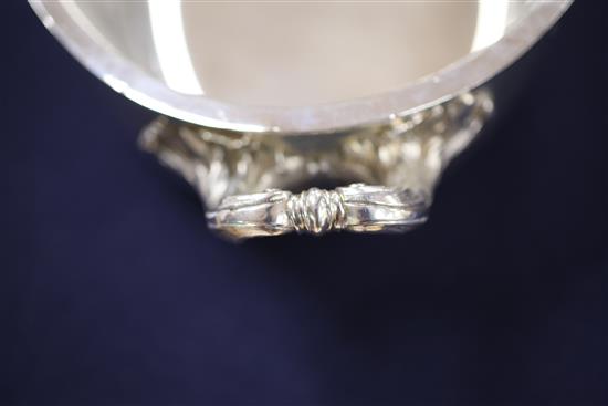 A William IV oval two handled silver vegetable tureen and liner by R & S Garrard & Co, 44 oz.